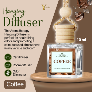 Coffee Scent Hanging Car Diffuser – 10ml Oil-Based Long-Lasting Fragrance