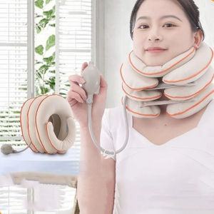 STARGOODS 4 Layers Cervical Traction Device Air Inflatable Orthopedics Massage Neck Massage Pillow Collar Neck Support Neck Stretcher For Vertebra