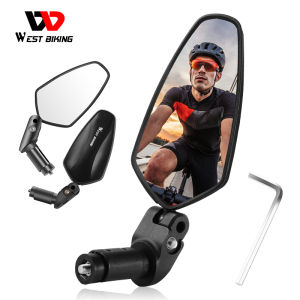 Ghi Đông Xe Đạp WEST BIKING Gương Chiếu Hậu Gương Xe Đạp Leo Núi Xoay 360 ° Có Thể Điều Chỉnh Gương Chiếu Hậu Góc Rộng HD Phụ Kiện An Toàn