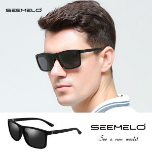 SEEMELO แว่นตากันแดดผู้ชายแว่นตาสำหรับขับรถ UV400แว่นตาทรงสปอร์ตสำหรับกลางแจ้งแว่นตาน้ำหนักเบาแว่นกันแดดวิสัยทัศน์ที่สะอาดแว่นตาใส่วิ่งขี่จักรยาน