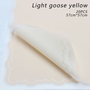 20PC Korean Style Pastel Bouquet Wrapper for Florist Gift Packaging Wave Edge Flower Wrapping Paper