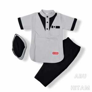 BAJU MUSLIM BAJU KOKO ZAIN ANAK LAKI-LAKI KEKINIAN PLUS PECI 1-12 TAHUN KOKO ANAK LAKI-LAKI TERBARU