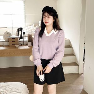 Plus Size Womens Polo Neck Top | Autumn Winter Loose Slimming Blouse | Casual Long-Sleeve Shirt
