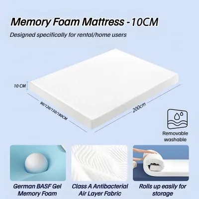 DreamHug Memory Foam Mattress 4 inch foam mattress Single/Twin/Double/Queen/King size Optional bed mattress foam for bed 2 person bed foam for single bed