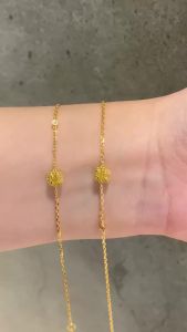 2026 G18K Yellow Gold 0.16ct Natural Yellow Diamonds Bracelets