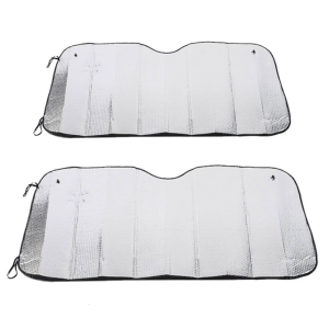 Universal Car Sunshades with Aluminum Foil Heat Blocking Easy Installation Car Interior Protection For Vehicles