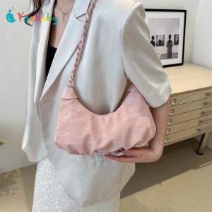 Women Fashion Shoulder Bag PU Leather Twist Handheld Bag Zipper Closure Minimalist Underarm Bag Ladies Commute Bag
