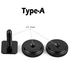 Camera Hot Shoe Mount to 1/4" Tripod Screw Adapter Flash Shoe Mount Double Nut Cold Shoe Adapter