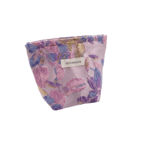 PHANT Polyester 3D Embossed Floral Makeup Bag Portable Large Capacity Storage Pouch Handheld Multi-size Travel Toiletry Organizer Outdoor