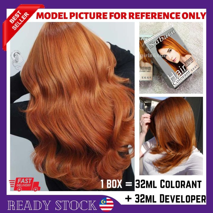 Ready Stock (FREE GLOVE) Subaru (32ml x2) Copper Brown Hair Dye