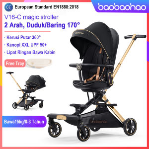 Baby Stroller Baobaohao V16c Foldable 2 Way Lightweight Cabin Size Travel Magic Kereta Bayi + Tray
