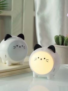 Kitten Night Light Bedroom Sleep Table Lamp Childrens Sleeping Companion Eye Protection Baby Feeding Birthday Gift insUSB Charging