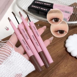 DOWNA Long Lasting Eyebrow Pencil Pink Brown Color Double-end Eyebrow Mascara  Waterproof Brow Tint Women
