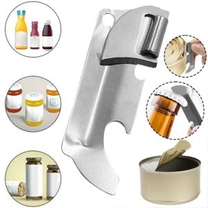 angy wine bottle openers 2-in-1 Can Opener Folding Stainless Steel Bottles Opener Kitchen Accessories Unscrew Lid Opener Gadget Cans