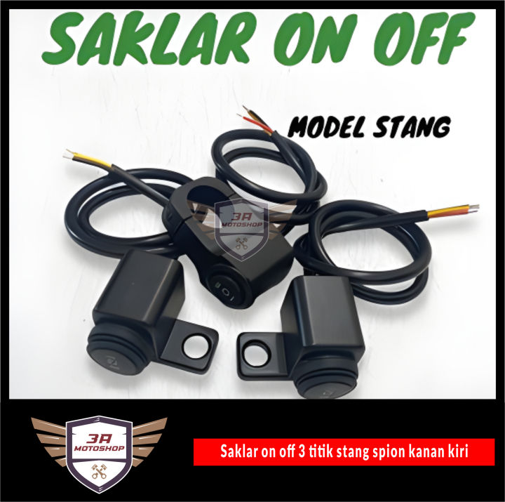 Saklar Lampu ON OFF ON 3 Titik Bulat DOMINO Full Besi Universal ...
