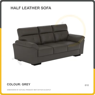 [SG Seller] ALANA Cowhide Leather Sofa 3 Seater Colours Available