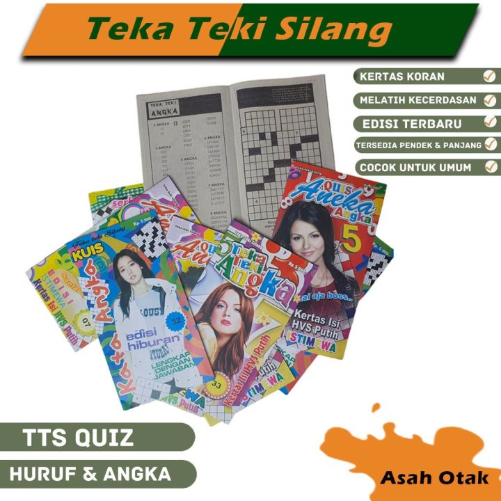 SOPO NGIRO Buku TTS Kuis Angka Huruf Kata Buku Teka Teki Silang Asah ...