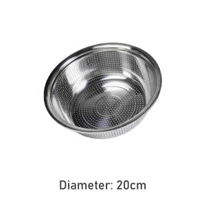 Stainless Steel Drain Basket Colander Round Rice Cleaning Sieve Fruit Vegetable Washing Basin Strainer Filter Kitchen Utensils