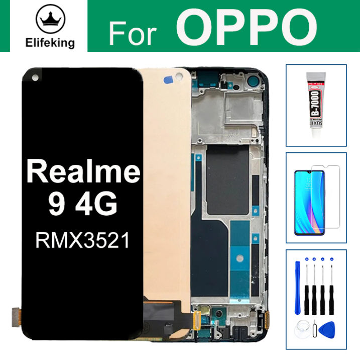 คุณภาพสูงสำหรับ OPPO Realme 9 4G RMX3521ชิ้นส่วนจอสัมผัสแอลซีดีของ ...