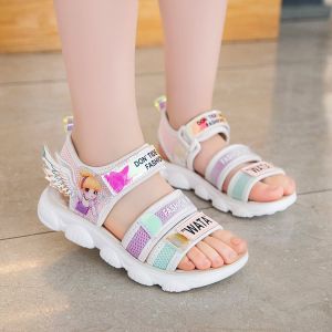 Xăng đan bé gái in hình công chúa dễ thương Sandal bé gái mẫu mới nhất đế êm da mềm thoáng khí chống trơn trượt Dép quai hậu bé gái đi biển Mùa hè DT95