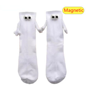2Pairs Handle Sock Magnetic Suction Couple Socks Cartoon Lovely Hand In Hand Magnetic Socks For Women Holding Hands Sock Funny Gift