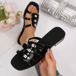 [Free Shipping] Plus-Size High-Heeled Slippers For Women 2026 New Fashion Versatile And Stylish With A Unique Golden Color