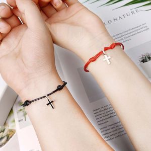 couple baracelet couple bracelets for bf and gf bracelets for couple friendship bracelet lucky charm bracelet [Buy Bracelet Free Rings] Cross Couple Bracelet for Boyfriend and Girlfriend Couple Magnet Bracelet for Couples Lover Gift Friendship Bracelet
