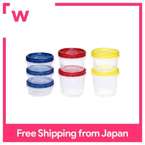 Ziploc Screw Lock Storage Containers, Color Assorted, 7 pcs (3 blue, 2