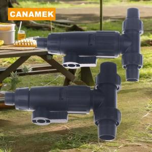 【CANAMEK】 Aquarium Accessories 12 16mm Double Tap Quick Release Connector Fish Tank Hose Pipe 3-Way Valve Aquarium Filter Connector
