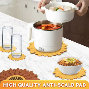 Sunflower Anti-Scald Pad Table Mat for Dining and Coasters in Kitchen Hangable Placemat - Tableware