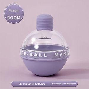 QIHUISHI Hộp làm đá viên khuôn hình cầu cho rượu whisky-silicone dùng cho thực phẩm đông nhanh và dễ lấy khay đá dùng cho gia đình