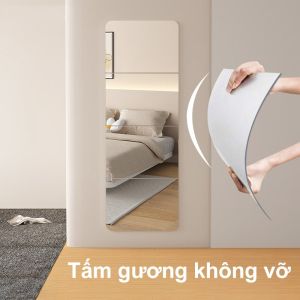 Gương Treo Tường toàn thân chống vỡ soi 20cm Quảng trường Không cần khoan tường Phòng tắm tủ quần áo khâu-NIEVE