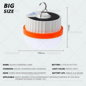 Emergency Rechargeable Bulb Solar Light 2500W LED Charging Lamp Camp Tent Light Portable solar USB
