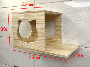 Cat House Cat Bed Cat Climbing Frame Hanging Wall Cat Wall Cat Nest Cat Tree Wall Hanging Full Solid Wood Cat Scratch Wall Cat