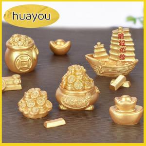 huayou Feng Shui Auspicious Fa Cai Money Tree Ingot Bag Lucky Fortune Spring Festival Mascot Desktop Ornament Car Home Decor Craft