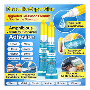 💪 Cyanoacrylate Gel Super Glue – High-Strength Fast-Bonding Adhesive for Plastic Metal Ceramic and Wood No-Drip Gel Formula for Vertical Surfaces Dries Clear and Strong 🛠️✨
