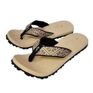 Outdoor slippers SANTH040 beige pyramid strap with beige slipsole (Available Sizes 5 6 7 8 9 10 11 12)