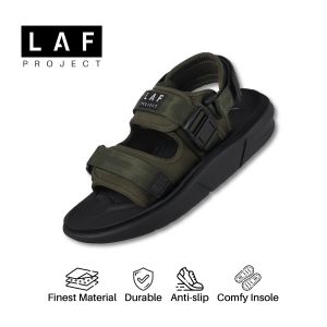Sandal Gunung Pria Wanita Sendal Hiking Traveling Haji Umrah Mukava Black Army LAF Project