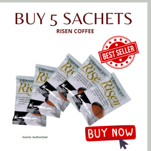 (5 SACHETS - TRIAL PACK) RISEN COFFEE MIX / FOR MEN AND WOMEN / Sugar Free / Helps Strengthen Immune System / Memory Enhancer