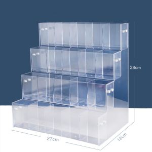BAZAARS Trong suốt Hộp Đựng Bút đánh dấu Acrylic Lớp 2/3/4/5/6 Hộp đựng cọ trang điểm Tối giản Sức chứa lớn Giá đựng cọ Cửa hàng văn phòng phẩm