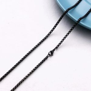 20 Pieces/Batch Stainless Steel Chain 2.5mm Pearl Chain Rolo Link Cuban Long Necklace Womens Pendant DIY Jewelry Wholesale