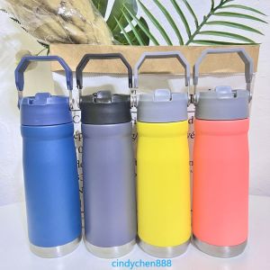 Shanshop    650ml new stainless steel hot and cold vaccum bottle tumbler with straw