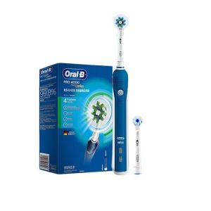 Oral B Pro 4000 Electric Toothbrush Rechargeable Ultrasonic 3D Smart Teeth Whitening Brush for Stain Removal Waterproof