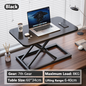 Ergonomic Height-adjustable 32 inchs standing desk converter with Keyboard Tray - For Home Office