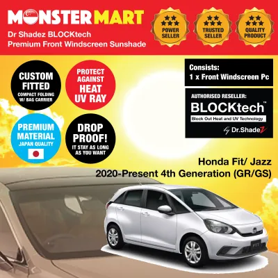 Dr Shadez BLOCKtech Custom Car Front Windscreen Foldable Sunshade for Honda Freed Civic FK FC FE FIT GR GK SHUTTLE ODYSSEY RC VEZEL
