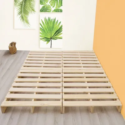 Giường Pallet gỗ thông gập gọn lắp ráp siêu rẻ giường ngủ gỗ thông pallet - Cao 10cm