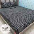 Sprei Motif Kotak Kotak Hitam Kecil 3D Sets 180X200 - Seprei Motif Dewasa. 