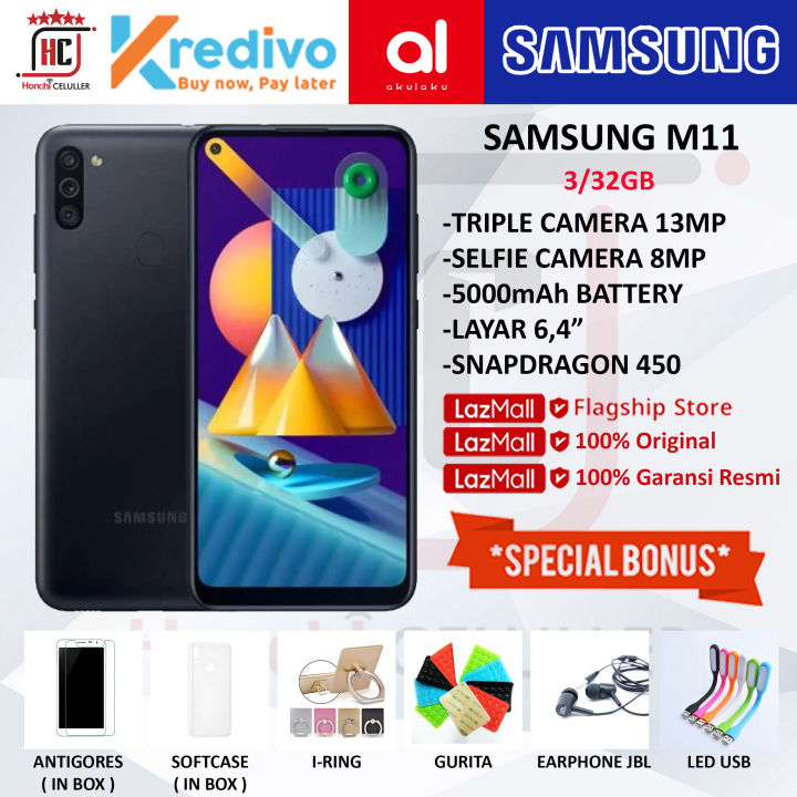 SAMSUNG M11 3/32GB GARANSI RESMI SEIN ORIGINAL FULL BONUS Lazada
