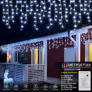 Lampu Natal - LED twinkle tumblr model gantung tirai rumbai dekorasi cafe restoran ruang tamu pesta disco taman kamar tidur pohon natal ulang tahun baru ramadhan agustus waterproof indoor outdoor