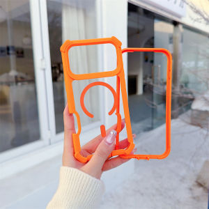 Luxury Transparent Armor Shockproof Case For iPhone 17 Pro Max Air 17 Pro 16 15 14 13 12 11 for Magsafe Anti-fall Cover